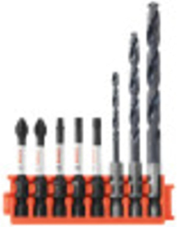 BOSCH CCSDDV08 8-Piece Assorted Set Impact Tough Black Oxide Drill Bits
