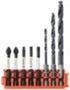 BOSCH CCSDDV08 8-Piece Assorted Set Impact Tough Black Oxide Drill Bits