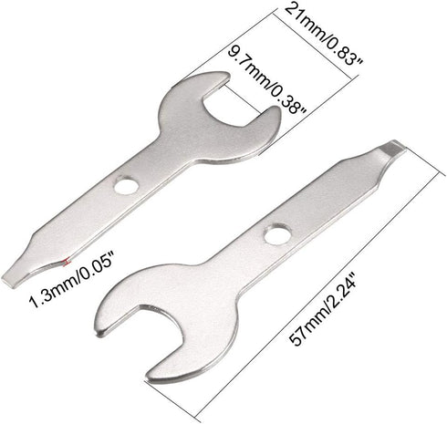 uxcell Electrical Grinder Wrench, 9.5mm Single Open End Spanner, 20pcs for Various Applications