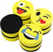 VIZ-PRO Magnetic Smiley Face Circular Whiteboard Eraser, 8 Pack of 2" Dry Erase Erasers
