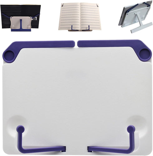Maydahui Mini Desktop Book Stand Portable Foldable Lightweight Book Rest for Music Score Cookbook Tablet (Max Size 12 X