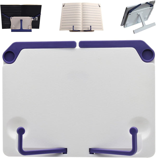 Maydahui Mini Desktop Book Stand Portable Foldable Lightweight Book Rest for Music Score Cookbook Tablet (Max Size 12 X