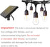 S14 Bulbs 3V 2700K E26, 15-Pack Jslinter Energy-Efficient LED String Light Replacement - Solar-Powered, Shatterproof