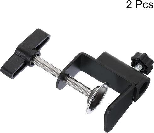 PATIKIL Desk Clamp, 2 Pcs Universal C-Clamp Base with Adjustable Screw for Microphone and Table Lamp Mount Holder