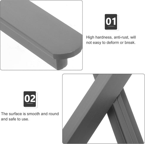 SEWCHICS 2pcs 96mm Closet Black Cabinet Pulls T-Shape Kitchen Drawer Handles Cupboard Door Pulls for Furniture Cabinets