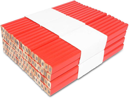 Gegong 72Pcs Carpenter Pencils, 7 Inch Octagonal Red Hard Black Lead, Woodworking Marking Tool