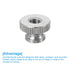 uxcell Knurled Thumb Nuts, 3Pcs M4 x D12mm x H8mm Stainless Steel Round Knobs for 3D Printer Parts, Machine Tools