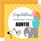 New Baby Card Unisex - Baby Announcement Aunt - Congratulations Baby Cards