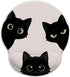 Funny Cat Mouse Pad, Ergonomic with Wrist Rest, Gaming Mouse Pad with Non-Slip Pain Relief PU Base, Black