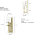 1-light Dimmable, 19693 Hunter - Briargrove Modern Brass, Small Sconce Light, Formal Style, for Bedrooms, Kitchens