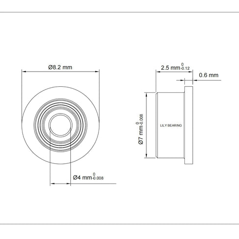 MF74ZZ 10PCS Flange Ball Bearing 4×7×2.5mm Double Metal Shielded Flanged Bearing Chrome Steel ABEC-1(P0) Z2 Miniature Deep Groove Ball Bearing for Industrial Machine, Power Tools
