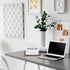 Glass Dry Erase Board with Walnut Wood Base, Mini Memo Whiteboard for Tabletop Display (Walnut Base, White Glass)