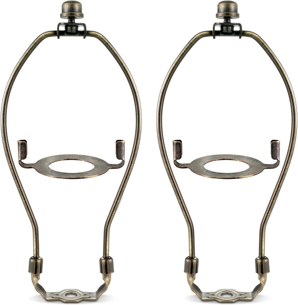 GooChan Lamp Shade Harp, Antique Brass Lamp Harp Frame Lampshade Bracket, Detachable Shade