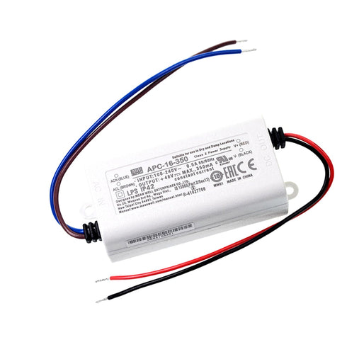 DynMach APC-16-350 16.8W 12-48V 350mA LED Power Supply - Compact, Reliable, Safe - Ideal for Embedded