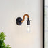 KUAUGST E26 (Bulb Black Rustic Wall Sconces, Retro Industrial Wall Lamps, Hemp Rope Wall Lamp, Lamp Holder, Suitable