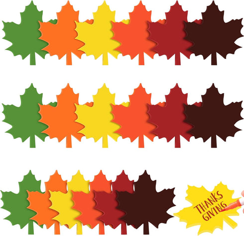 Glenmal 540 Sheets Fall Leaf Sticky Notes, Autumn Sticky Notepads in Maple Leaves Shape for Thanksgiving Office