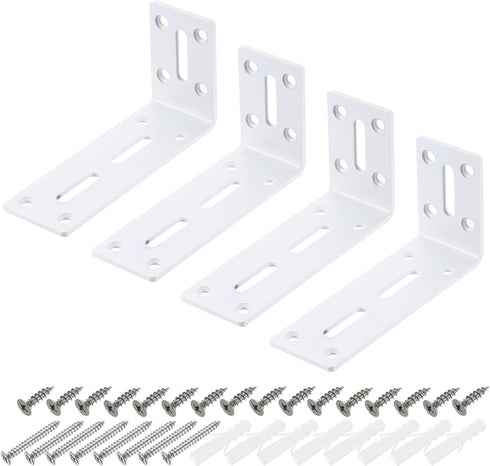 uxcell 4Pcs Adjustable L-Shape Corner Brace, 60 x 120 x 40mm l