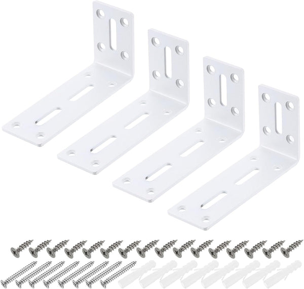 uxcell 4Pcs Adjustable L-Shape Corner Brace, 60 x 120 x 40mm l