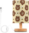 Amooorous Cartoon Cute Brown Bear and Bee Table Lamps for Living Room Baby