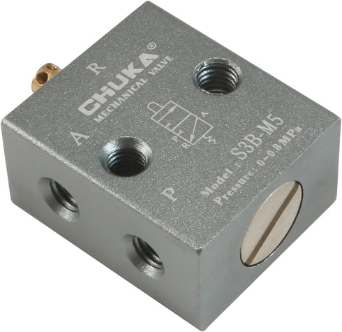 uxcell 2 Position 3 Way M5 Manual Handle Control Pneumatic Solenoid Mechanical Valve