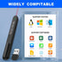 QUI Presentation Clicker, Wireless Presenter with Hyperlink Volume Control, RF 2.4GHz USB Remote for PowerPoint &