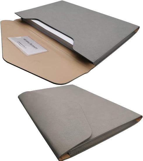 Enyuwlcm PU Leather A4 File Folder - Waterproof Document Holder Portfolio Envelope Case with Invisible Magnetic Closure