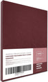 Binditek 50 Pack Maroon Leather Textured Polycovers, 16 Mil Binding Presentation Covers for Business Reports, 8-1/2 x