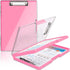 Clipboard with Storage, Heavy Duty Clip Boards 8.5x11 with 2 Storage Cases, Side Opening Clipboards for Office Supplies