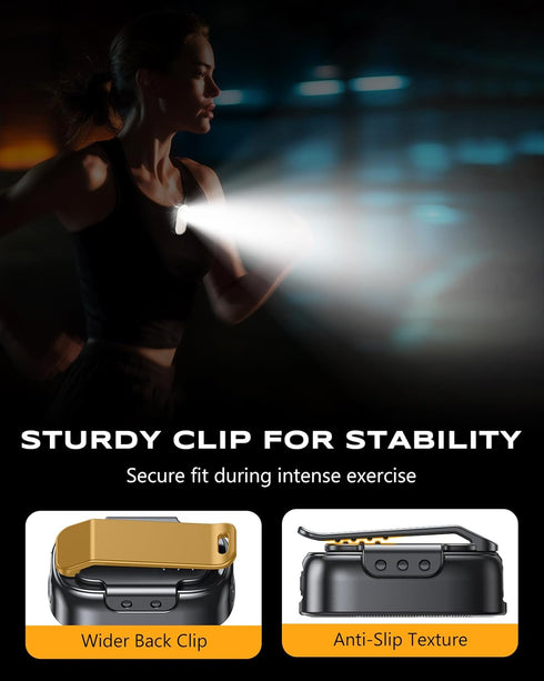 500LM Commercial 10 2 Pack Cuvccn Ultra Bright Mini EDC Flashlight, Rechargeable Strobe Light, Modes Running Lights
