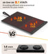 4 Settings, 350W, 120V(AC), Food Warming Mat with Dual Heating Zones, Temp Silicone Easy-Clean, Auto Shut-Off, Timer