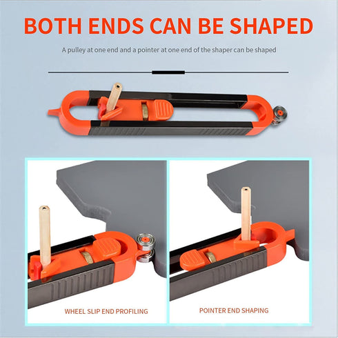 Contour Gauge Scribe Tool, Baowox Precise Profile Gauge Tool with Lock for Pencil Woodworking Edge Measuring