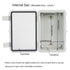 ABS Plastic Dustproof Waterproof IP65 Junction Box, Hinged Shell Electrical Project Enclosure with Clear Cover