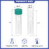 PATIKIL 0.5ml Plastic Cryogenic Vials, 200Pcs Self Standing Screw Top Test Tubes for Lab, Green Cap