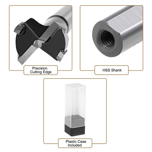 uxcell Brad Point Drill Bits for Wood, 20mm x 70mm HSS, Forward Turning Drilling Tool for Woodworking Carpentry