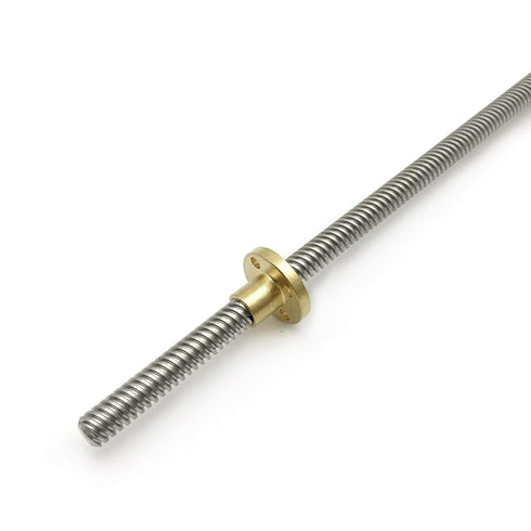2PCS 400mm Tr8x8 Lead Screw with T8 Brass Nut for LCD DLP SLA 3D Printer Z Axis and CNC Machine (Acme Thread)