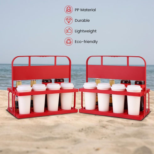 8 Reusable Drink Carrier with Handle for Food Delivery Drivers, Portable Cup/Coffee Holder Accessories for Delivery