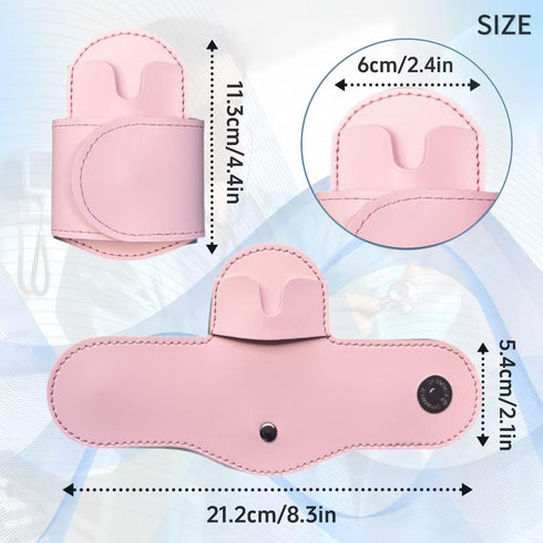Generic Magnetic Stethoscope Holder Clips, Secure Hands-Free PU Leather Holster for Scrubs, Belts & Lab Coats