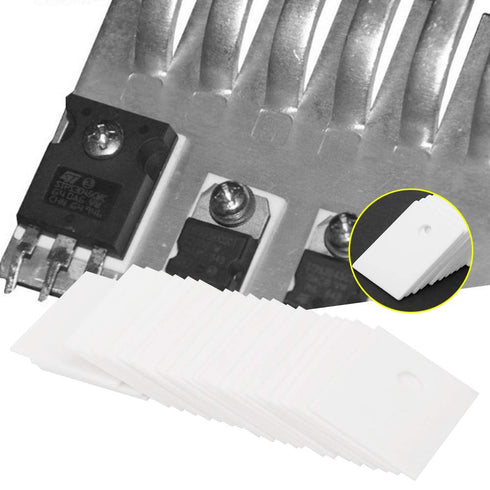 Alumina Ceramic Insulator Pads, 100PCS TO-247 Alumina Ceramic Sheet Cooling Pad for MOS Transistor IGBT Cooling (17 x