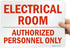 SmartSign U9-1312-NP "Electrical Room - Authorized Personnel Only" Sign, 10" x 14"
