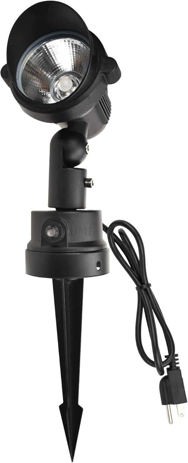 GBS9912 Outdoor LED Spotlight with Photocell Sensor, 120V 12W 5000K Daylight White,