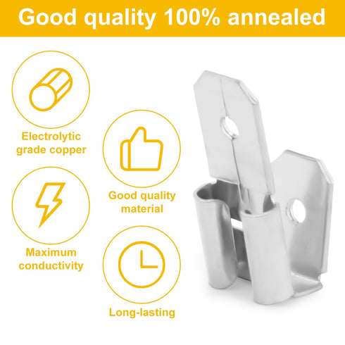 25pcs Electrical Double Male Female Adapter, Aluminum Alloy Piggyback Spade Wire Terminals
