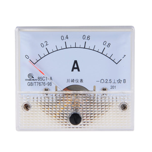 uxcell DC 0-1A Analog Current Panel Meter 85C1 for Circuit Testing, Charging Battery Gauge (Pack of 1)
