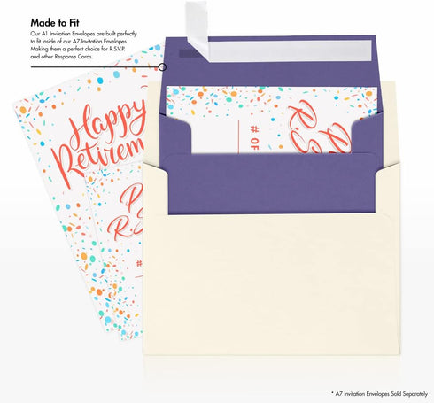 LUXPaper 4Bar A1 Invitation Envelopes | 3 5/8" x 5 1/8" | Peel & Press | 80lb. Text | Wisteria Purple | 50 Qty