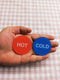 Zzooi Hot and Cold Water Pipe Labels, 2 Count Round 5cm