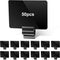 Molain 50 Pack Black Sign Label Clips with A7 Chalkboard Set, Plastic Food
