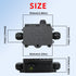 MAKERELE IP68 Waterproof Junction Box with Terminals, 3 Way Clamshell-Type Electrical Splice Box, 12mm Diameter