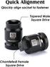 8 1/2-inch Set, MIXPOWER Pieces Drive Pipe Plug Socket SAE, CR-MO, Tapered Male Square Drive, Chamfered Female Square