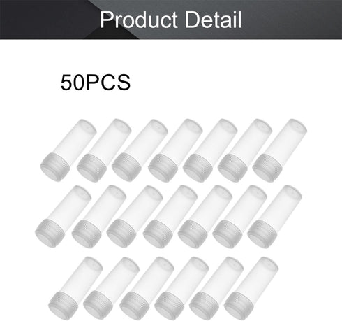 Othmro 50Pcs 5ml Plastic Lab Cylindrical Chemical Reagent Bottle, Wide Mouth for Liquid Storage