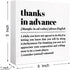 Funny Office Wood Box Sign, Thanks In Advance Definition Wooden Block Sign for Home Office Cubicle Décor