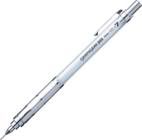 Pentel GraphGear 300 Mechanical Pencil - Box of 12 Pencils, White (0.7mm)
